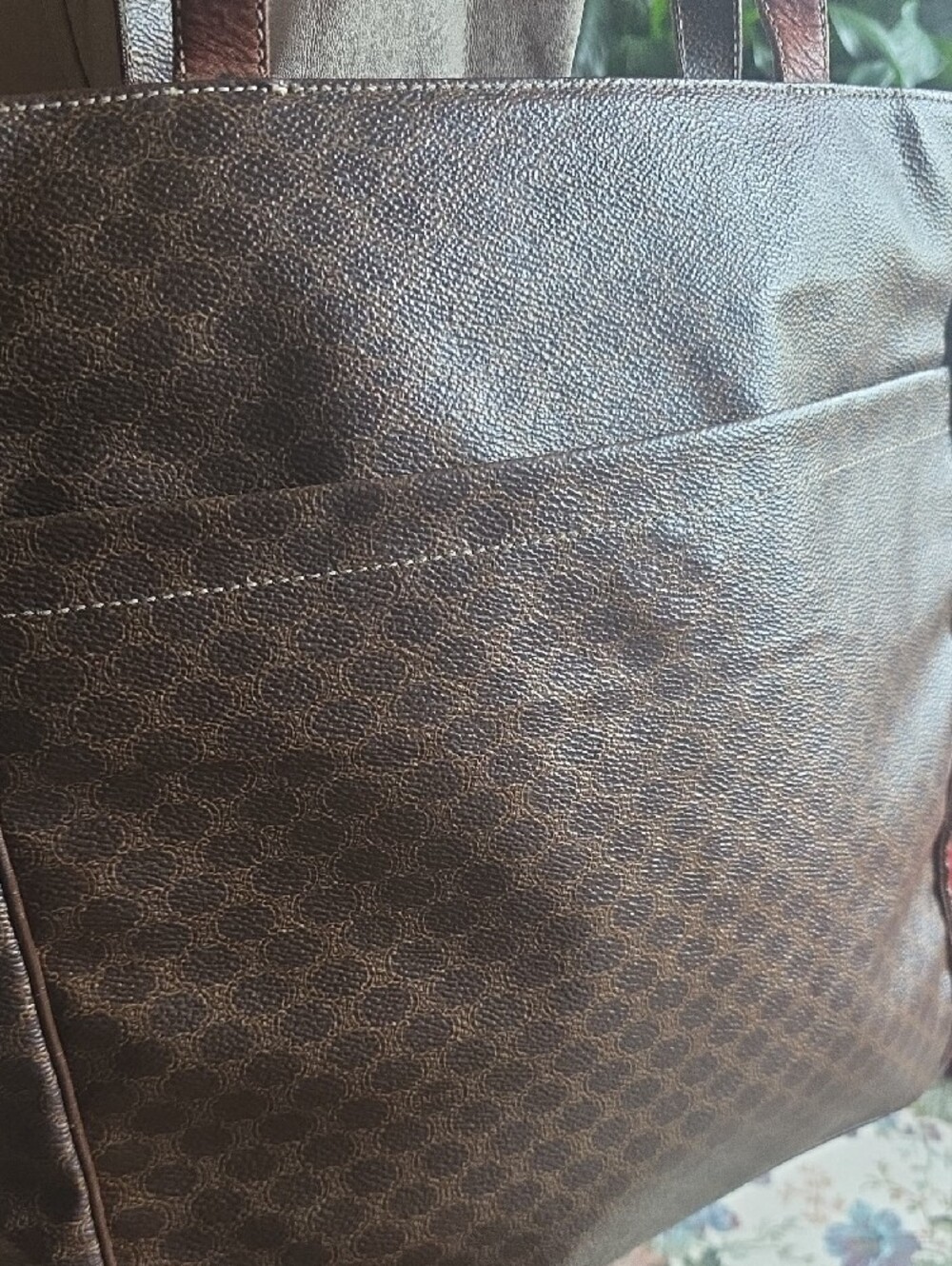 Celine Brown Monogram Tote Bag - Picture 3 of 14